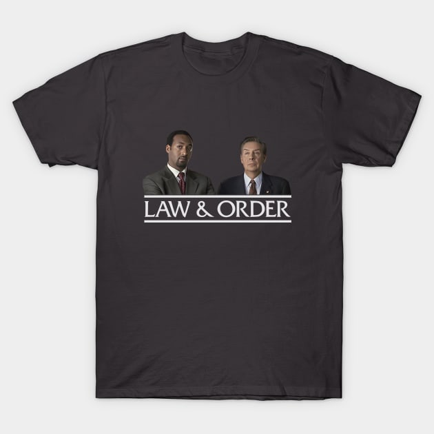 Law & Order - Green, Briscoe - 90s Tv Show T-Shirt by wildzerouk